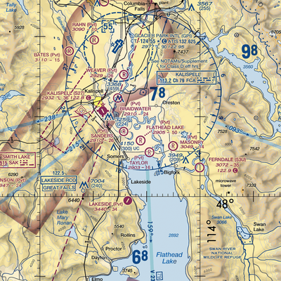 Flathead Lake Sky Ranch Airport (MT95) VFR Sectional  Gaming Mouse Pad