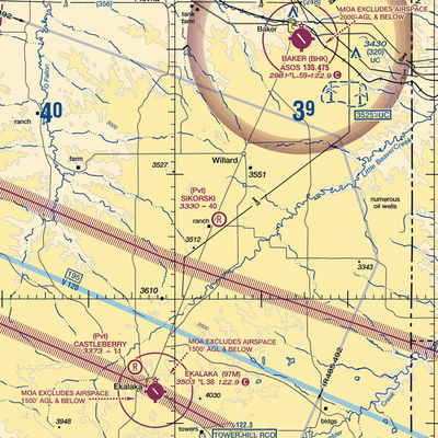 Sikorski Ranch Airport (MT74) VFR Sectional  Gaming Mouse Pad