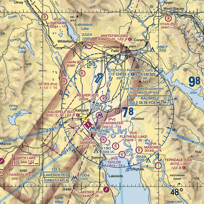 Weaver Airport (MT54) VFR Sectional  Gaming Mouse Pad