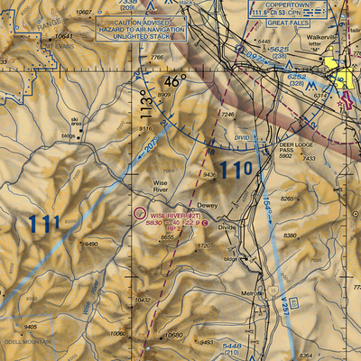 Jerry Creek Airport (MT14) VFR Sectional  Gaming Mouse Pad