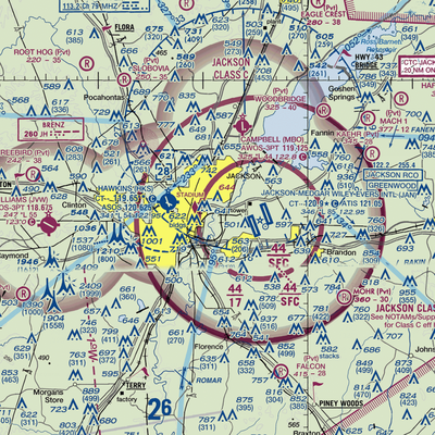 Flowood Industrial STOLport (MS90) VFR Sectional  Gaming Mouse Pad