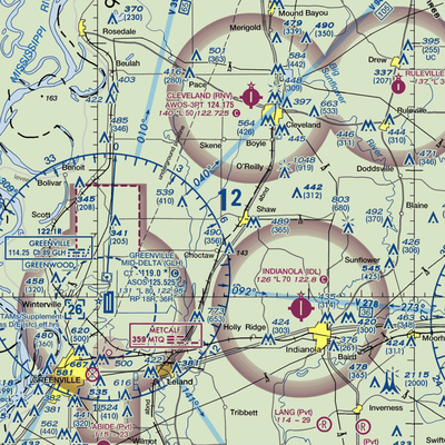 Skelton Airport (MS85) VFR Sectional  Gaming Mouse Pad