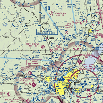 Slobovia Outernational Airport (MS71) VFR Sectional  Gaming Mouse Pad