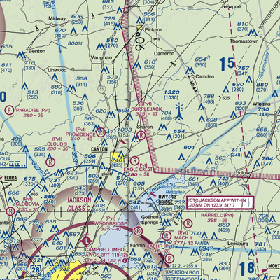 Supplejack Airport (MS36) VFR Sectional  Gaming Mouse Pad