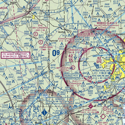 Aerohead Airport (MS27) VFR Sectional  Gaming Mouse Pad