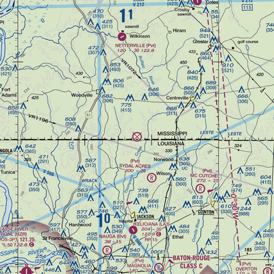 Forest Home Airport (MS23) VFR Sectional  Gaming Mouse Pad