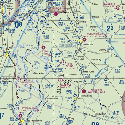 Eifling Farms Airport (MS13) VFR Sectional  Gaming Mouse Pad