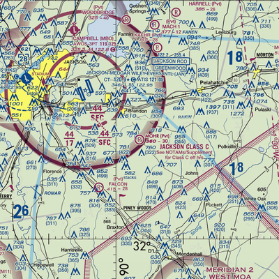 Mohr Farm Airport (MS11) VFR Sectional  Gaming Mouse Pad