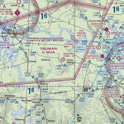 Miller Airport (MO99) VFR Sectional  Gaming Mouse Pad