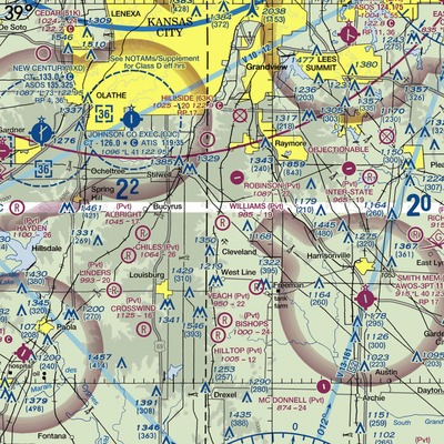 Williams Airport (MO98) VFR Sectional  Gaming Mouse Pad