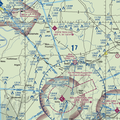 Stickle Cattle Farms Airport (MO78) VFR Sectional  Gaming Mouse Pad