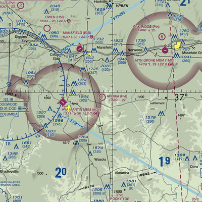 Arnika Ranch Airport (MO77) VFR Sectional  Gaming Mouse Pad