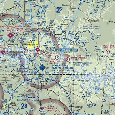 Misty Meadows Airport (MO65) VFR Sectional  Gaming Mouse Pad