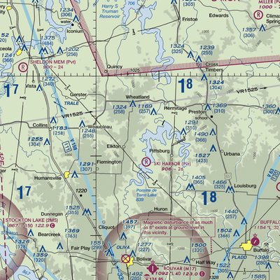 Skyriders Airport (MO52) VFR Sectional  Gaming Mouse Pad