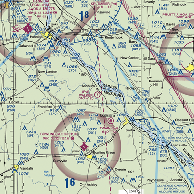 Walker Airport (MO46) VFR Sectional  Gaming Mouse Pad