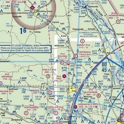 Baldwin Airport (MO39) VFR Sectional  Gaming Mouse Pad