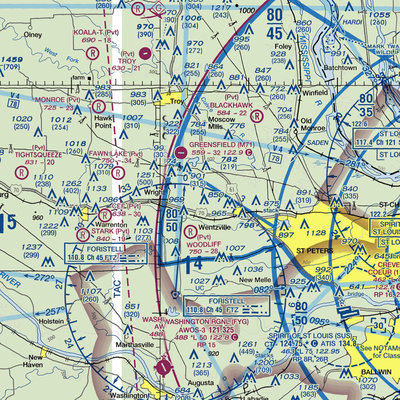 Riddle's Roost Airport (MO36) VFR Sectional  Gaming Mouse Pad