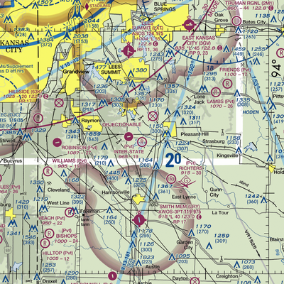 Inter-State Airport (MO29) VFR Sectional  Gaming Mouse Pad