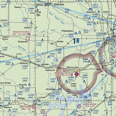 Lyell Airport (MO04) VFR Sectional  Gaming Mouse Pad