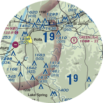 Morgan Airport (MO02) VFR Sectional  Gaming Mouse Pad