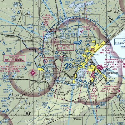 Lennartson Airport (MN92) VFR Sectional  Gaming Mouse Pad