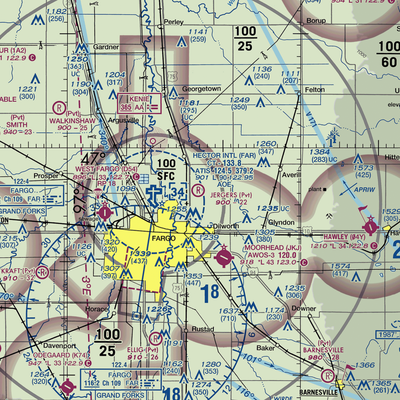 Jerger's Field (MN77) VFR Sectional  Gaming Mouse Pad