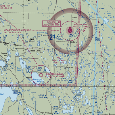 Snell's Seaplane Base (MN73) VFR Sectional  Gaming Mouse Pad