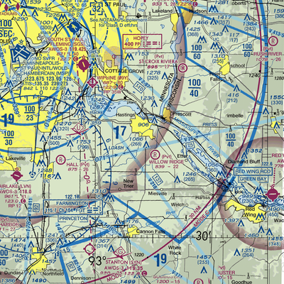 Sky Meadow Airport (MN58) VFR Sectional  Gaming Mouse Pad