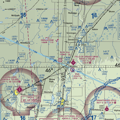 Bush Field (MN57) VFR Sectional  Gaming Mouse Pad