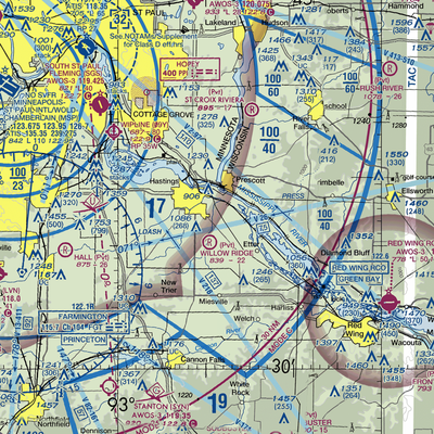 Sandy Flats Airport (MN55) VFR Sectional  Gaming Mouse Pad