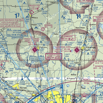 Cameron's Airport (MN47) VFR Sectional  Gaming Mouse Pad