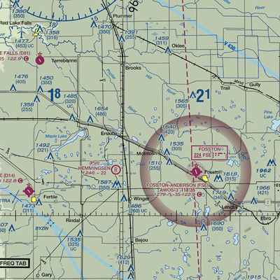 Oak Lake Air Strip (MN42) VFR Sectional  Gaming Mouse Pad