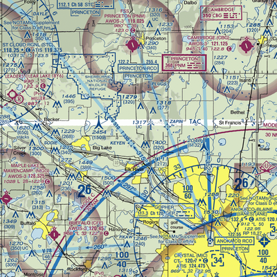 Meadowvale Airport (MN40) VFR Sectional  Gaming Mouse Pad