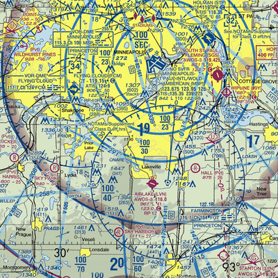 Crystal Lake Seaplane Base (MN09) VFR Sectional  Gaming Mouse Pad