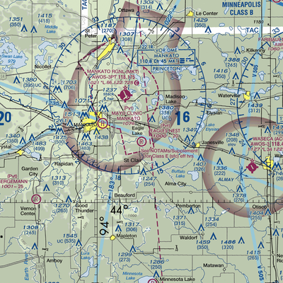 Eagles Nest Aerodrome (MN08) VFR Sectional  Gaming Mouse Pad