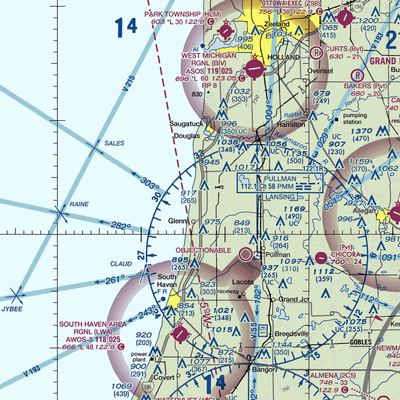 Reading Airport (MI76) VFR Sectional  Gaming Mouse Pad