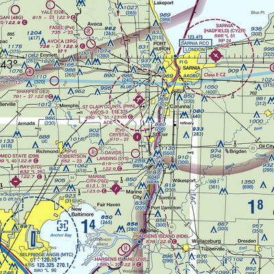 Crystal Airport (MI41) VFR Sectional  Gaming Mouse Pad