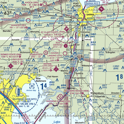 Wenning Landing Area Airport (MI37) VFR Sectional  Gaming Mouse Pad