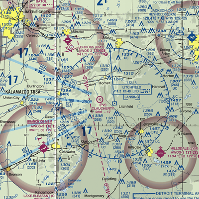 Claucherty Airport (MI35) VFR Sectional  Gaming Mouse Pad