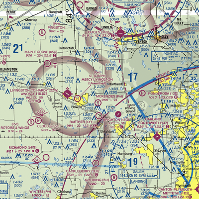 Haigh Airport (MI27) VFR Sectional  Gaming Mouse Pad