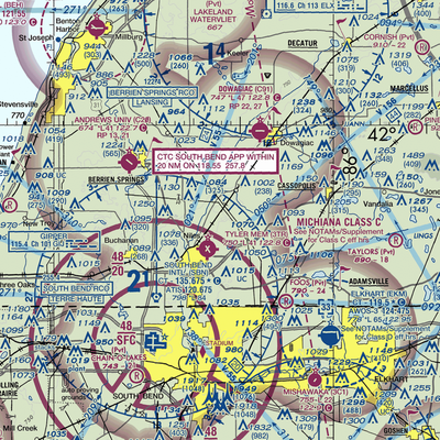 Crump Airport (MI22) VFR Sectional  Gaming Mouse Pad