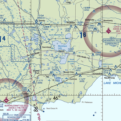 Read Seaplane Base (MI03) VFR Sectional  Gaming Mouse Pad