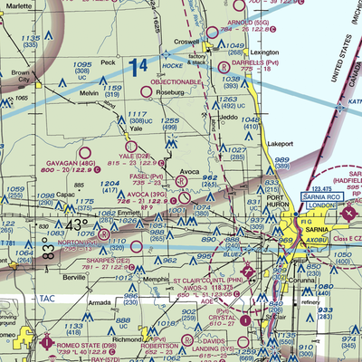 Fasel Field (MI01) VFR Sectional  Gaming Mouse Pad