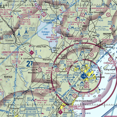 Clark Field (ME96) VFR Sectional  Gaming Mouse Pad