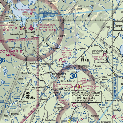 Two Falls Airport (ME79) VFR Sectional  Gaming Mouse Pad