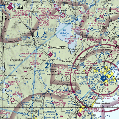 Douglass Seaplane Base (ME51) VFR Sectional  Gaming Mouse Pad