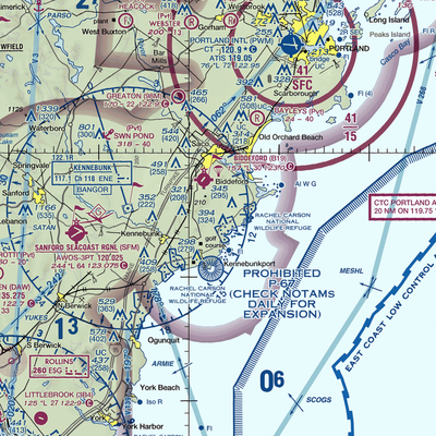 Back Acres Airport (ME46) VFR Sectional  Gaming Mouse Pad