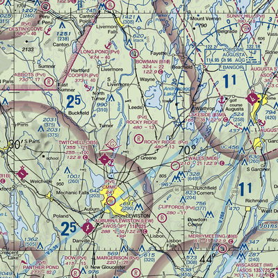 Rocky Ridge Airport (ME39) VFR Sectional  Gaming Mouse Pad