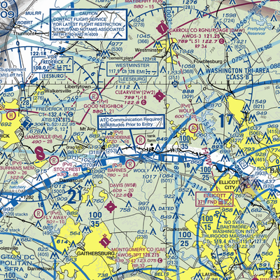 Woodbine Airport (MD78) VFR Sectional  Gaming Mouse Pad