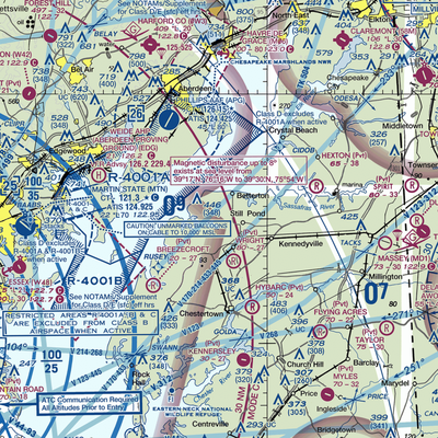 Harris Airport (MD69) VFR Sectional  Gaming Mouse Pad